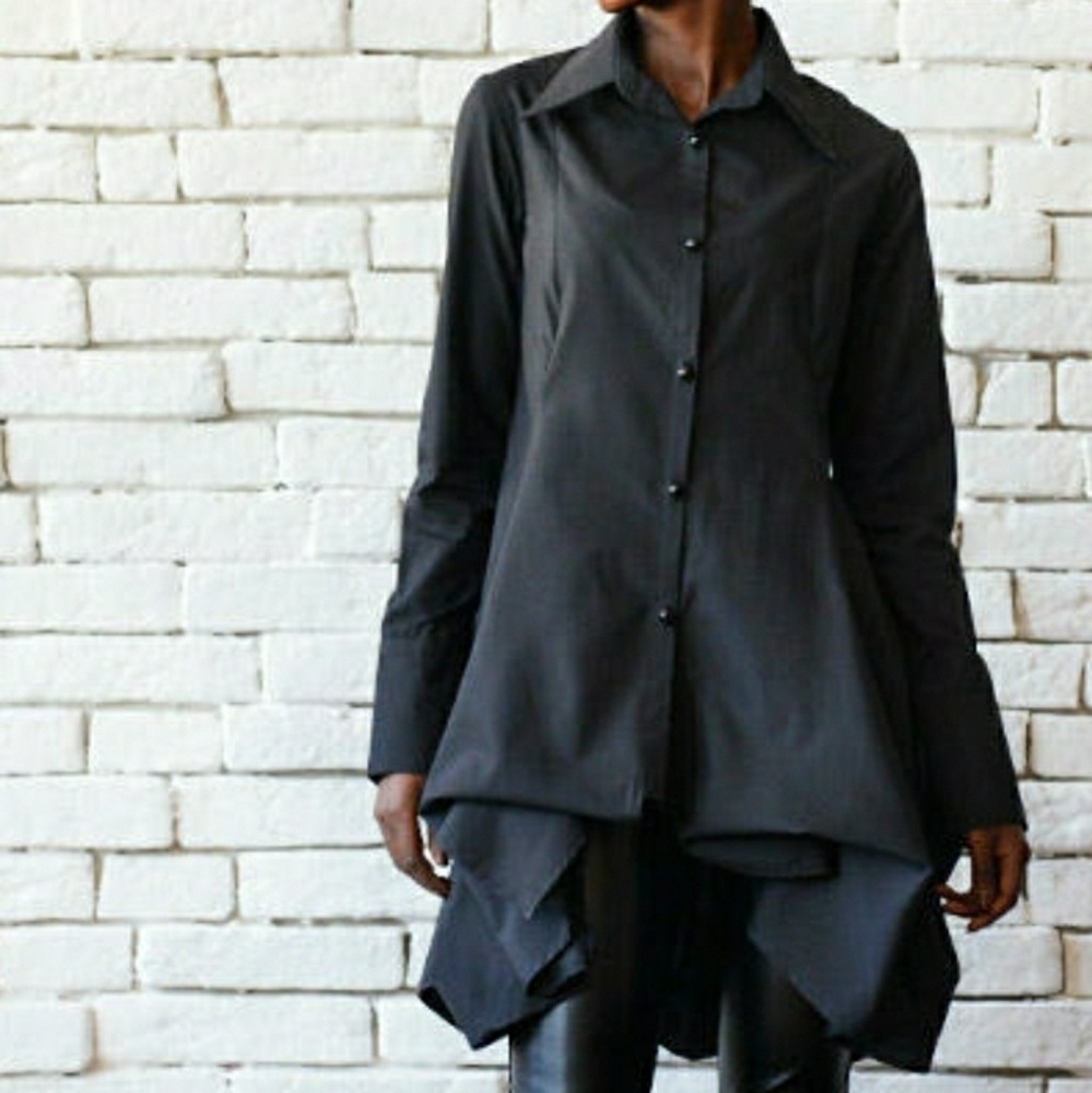 NEW Black Drape Shirt/Long Sleeve Tunic